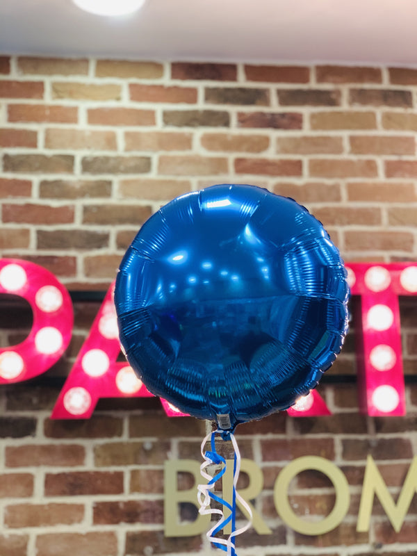 METALLIC - CIRCLE - BLUE-FOIL SHAPE-Partica Party