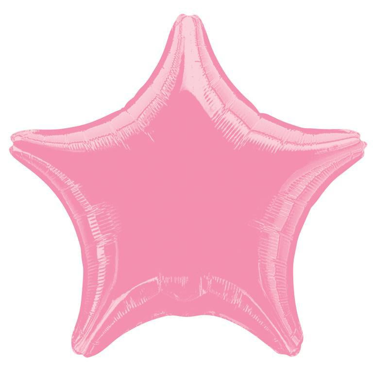 METALLIC - STAR - PINK-FOIL SHAPE-Partica Party