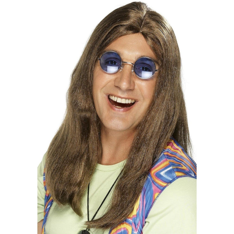 NEIL HIPPY WIG - BROWN-THEMED WIGS-Partica Party