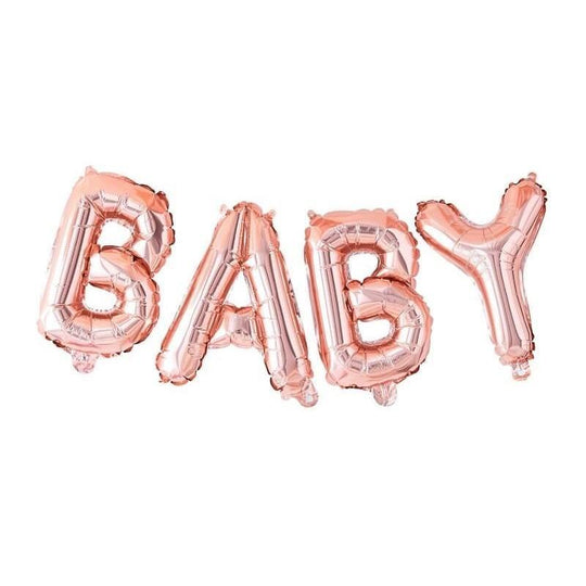 BALLOON BUNTING - BABY - ROSE GOLD
