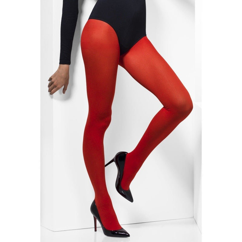 OPAQUE TIGHTS - RED-ACCESSORY-Partica Party