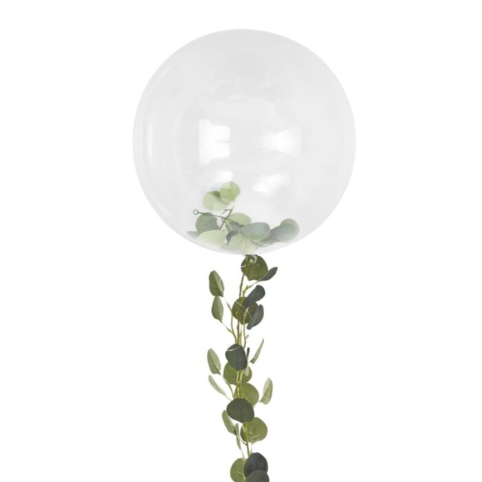 Orb Balloon with Vine Foliage-CONFETTI ORB-Partica Party