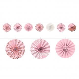 PAPER FAN GARLAND - ROSE GOLD & BLUSH-BANNER-Partica Party