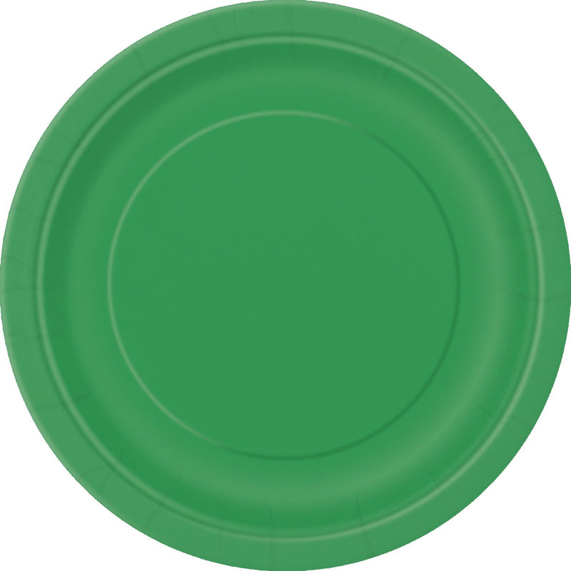 PAPER PLATES - EMERALD GREEN - PACK OF 16-PLATES-Partica Party