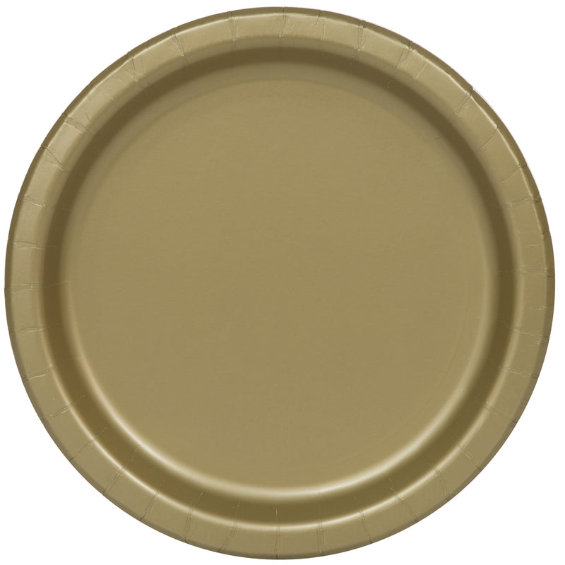 PAPER PLATES - GOLD - PACK OF 16-PLATES-Partica Party