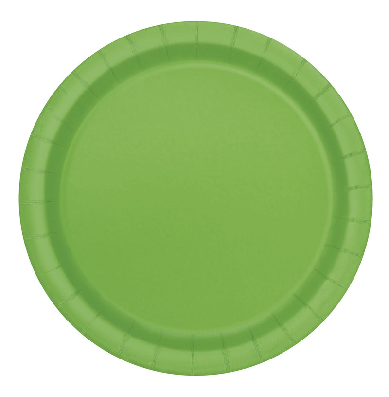 PAPER PLATES - LIME GREEN - PACK OF 16-PLATES-Partica Party