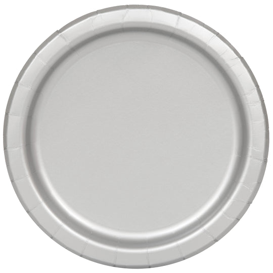 PAPER PLATES - SILVER - PACK OF 16