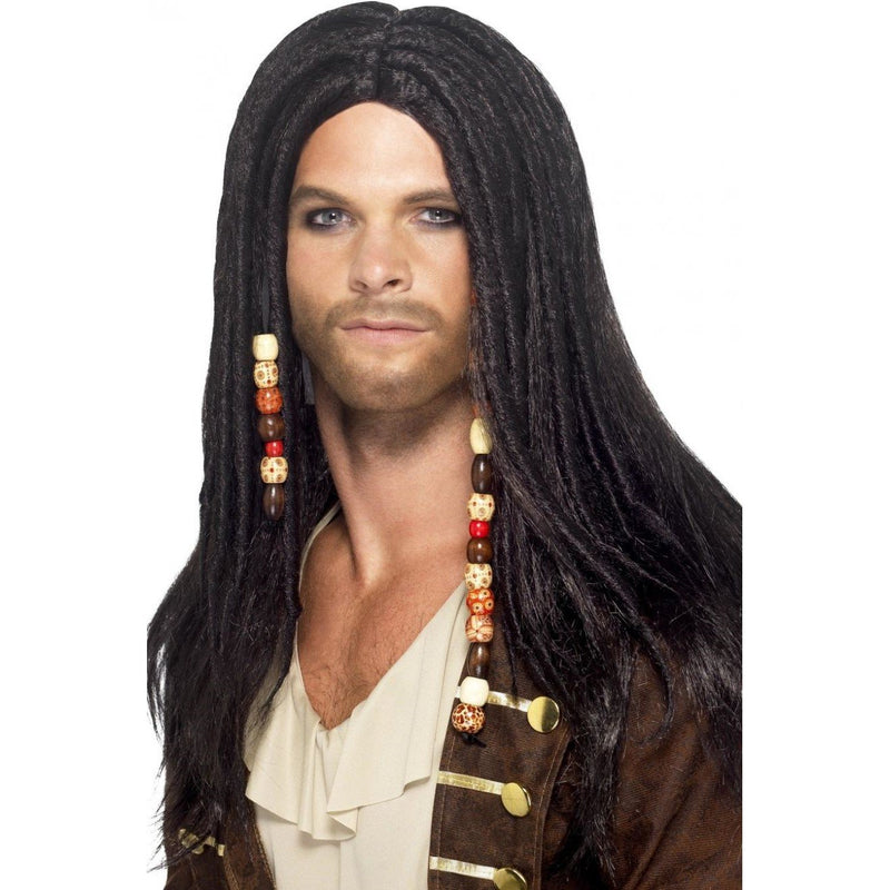 PIRATE WIG - BLACK-THEMED WIGS-Partica Party
