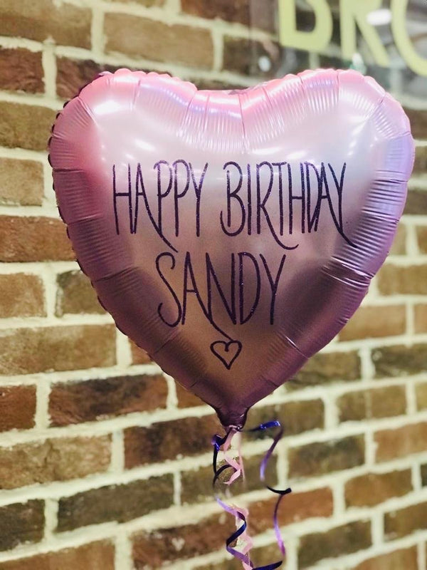 SATIN LUXE - HEART - PASTEL PINK-FOIL SHAPE-Partica Party