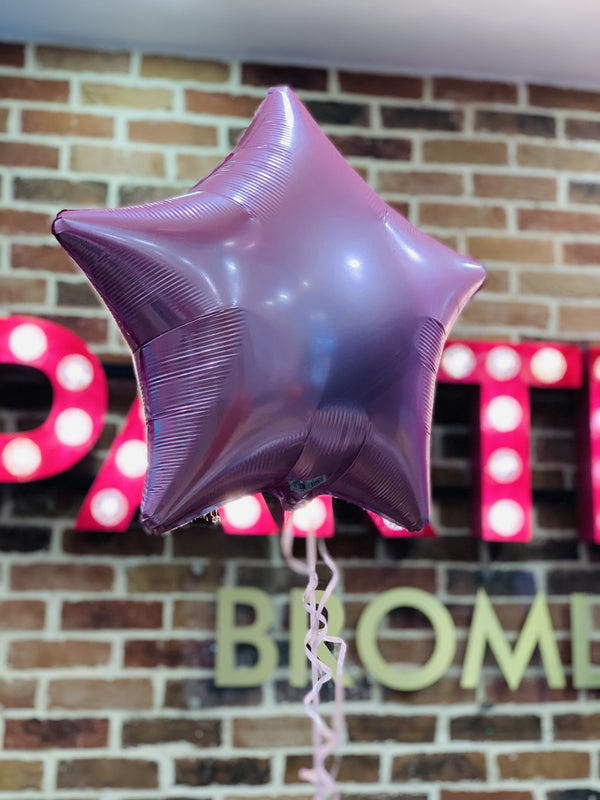 SATIN LUXE - STAR - FLAMINGO-FOIL SHAPE-Partica Party