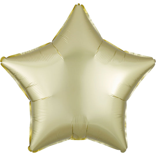 SATIN LUXE - STAR - PASTEL YELLOW