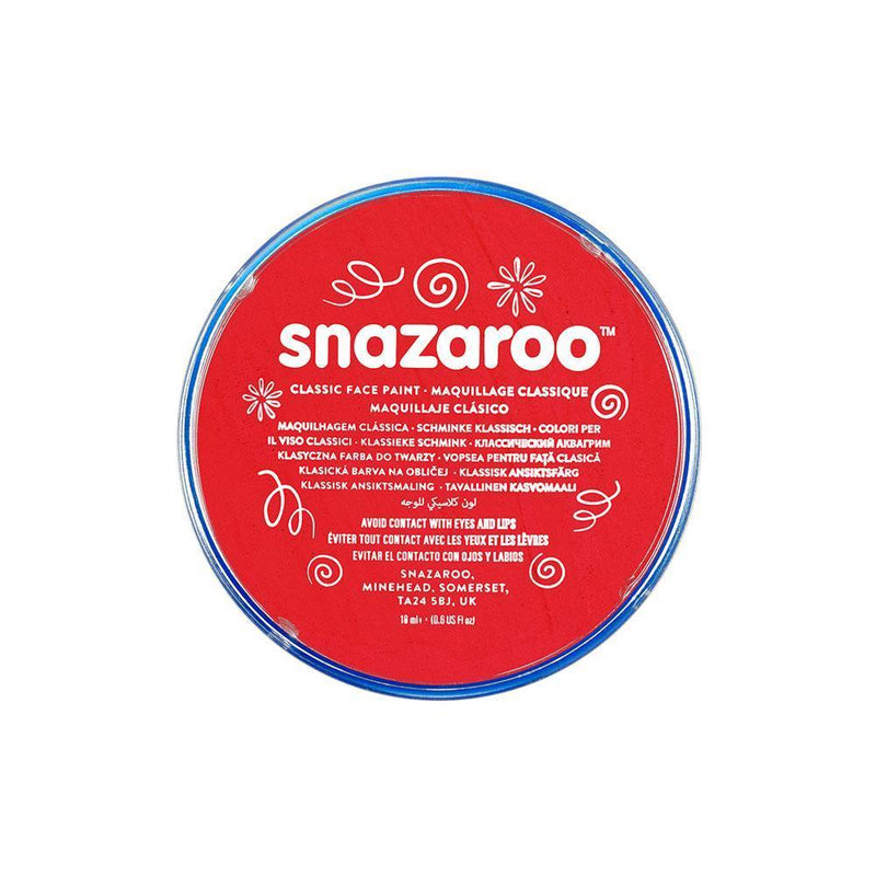 SNAZAROO FACE PAINT - BRIGHT RED - 18ML-face paint-Partica Party