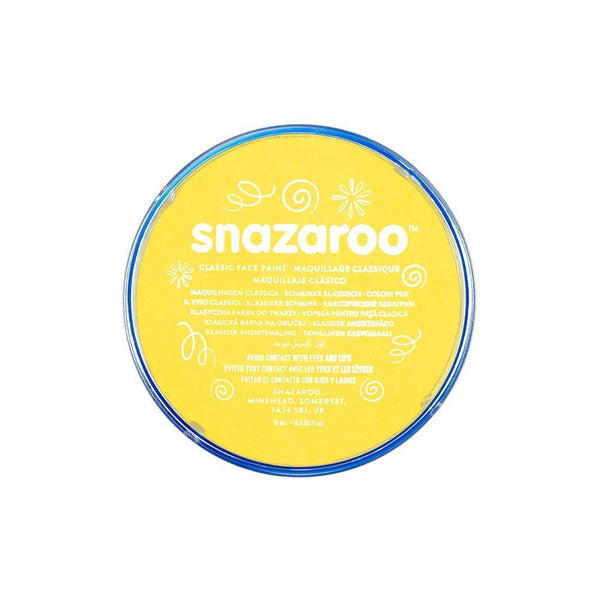 SNAZAROO FACE PAINT - BRIGHT YELLOW - 18ML-face paint-Partica Party