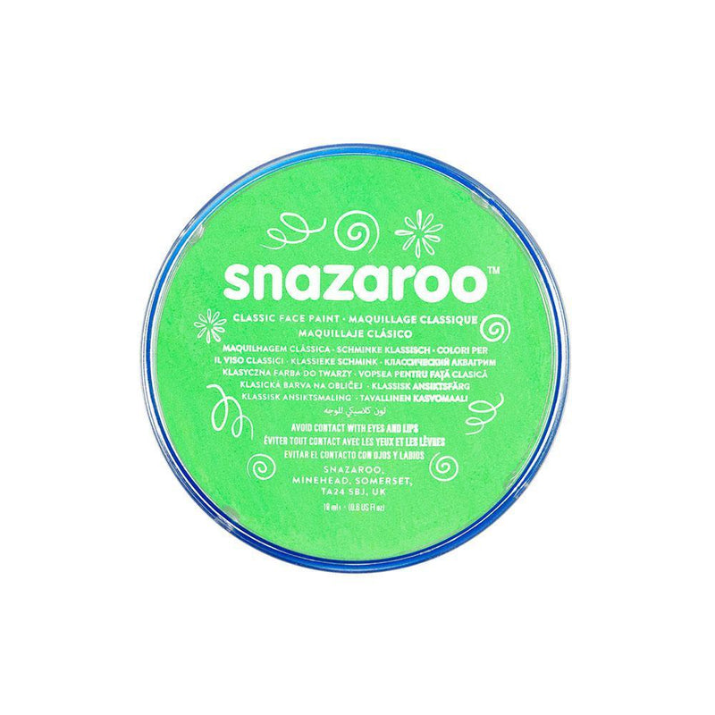 SNAZAROO FACE PAINT - LIME GREEN - 18ML-face paint-Partica Party