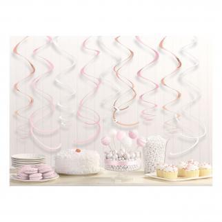 SWIRL DECORATIONS - ROSE GOLD & BLUSH-DECORATION-Partica Party