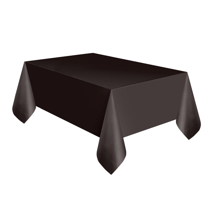 TABLECOVER - BLACK - PLASTIC RECTANGLE-Tablecover-Partica Party