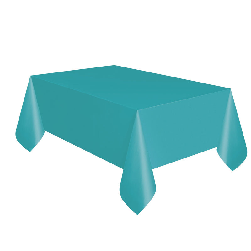 TABLECOVER - CARIBBEAN TEAL - PLASTIC RECTANGLE-Tablecover-Partica Party