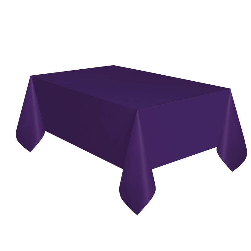 TABLECOVER - DEEP PURPLE - PLASTIC RECTANGLE-Tablecover-Partica Party