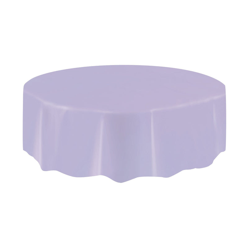 TABLECOVER - LAVENDER - PLASTIC ROUND-Tablecover-Partica Party