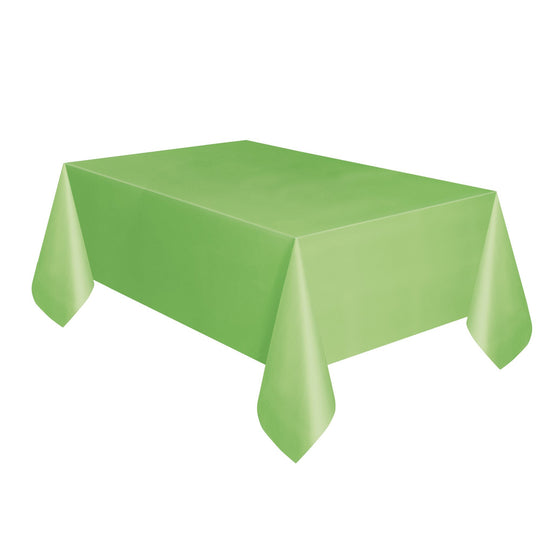 TABLECOVER - LIME GREEN - PLASTIC RECTANGLE