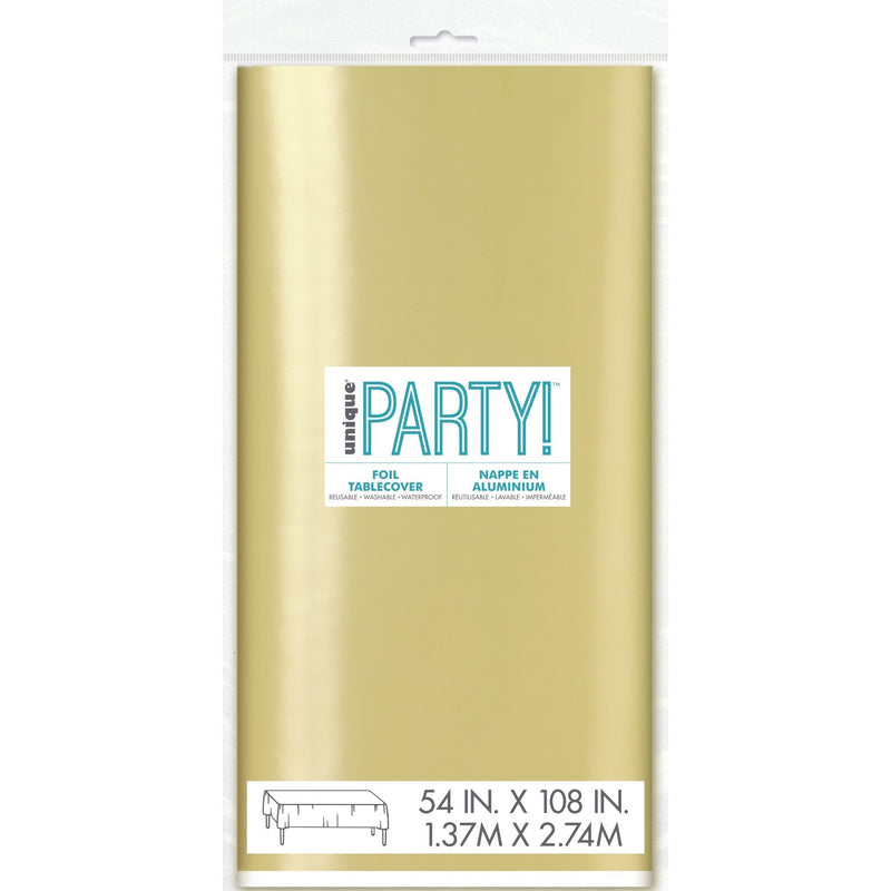 TABLECOVER - METALLIC GOLD - RECTANGLE-Tablecover-Partica Party