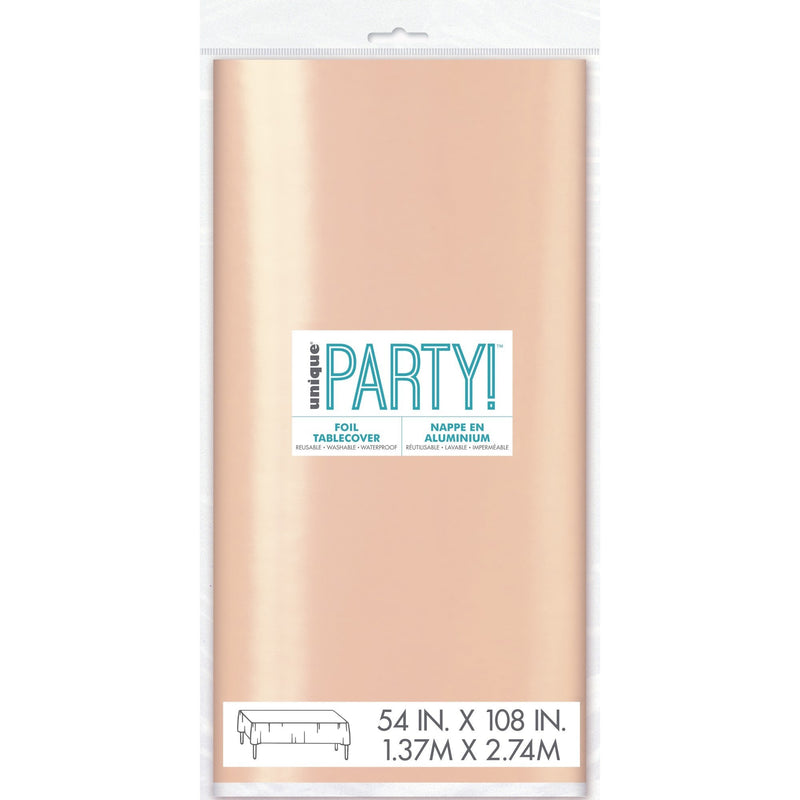 TABLECOVER - METALLIC ROSE GOLD - RECTANGLE-Tablecover-Partica Party