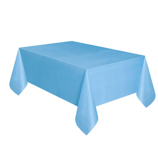 TABLECOVER - POWDER BLUE - PLASTIC RECTANGLE