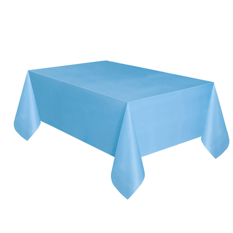 TABLECOVER - POWDER BLUE - PLASTIC RECTANGLE-Tablecover-Partica Party