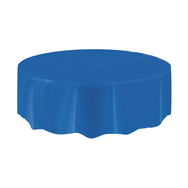 TABLECOVER - ROYAL BLUE - PLASTIC ROUND-Tablecover-Partica Party