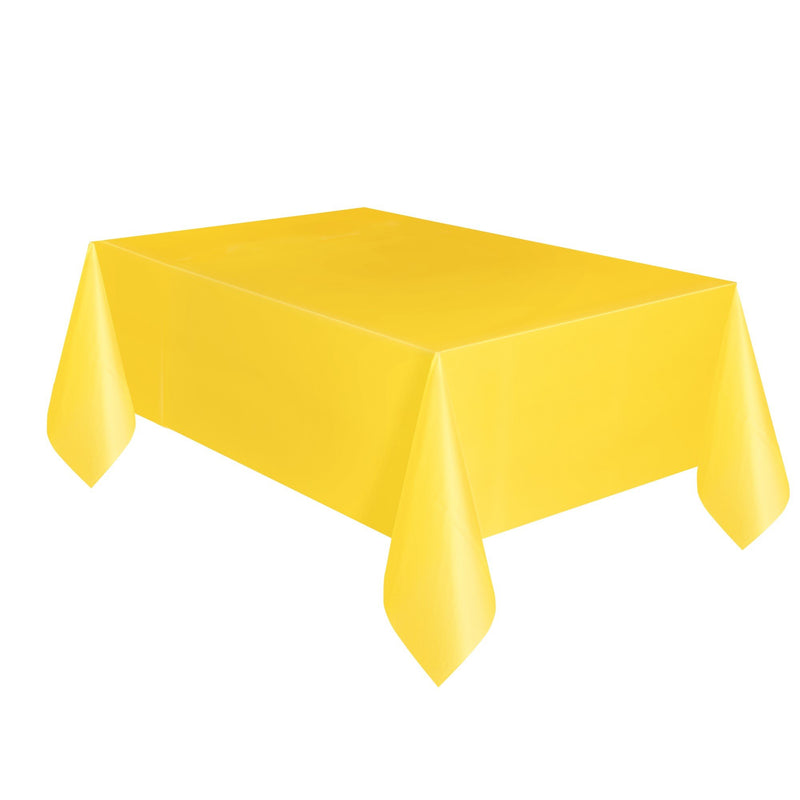 TABLECOVER - NEON YELLOW - PLASTIC RECTANGLE