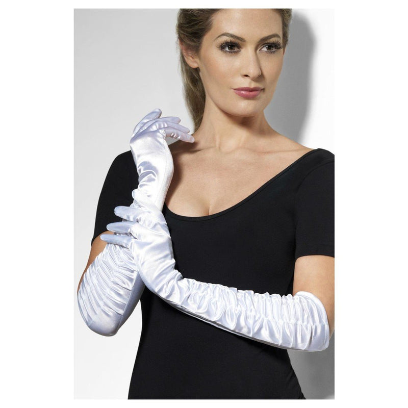 TEMPTRESS GLOVES - WHITE-ACCESSORY-Partica Party