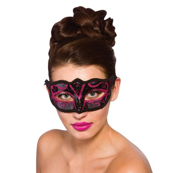 VERONA EYEMASK - BLACK & PINK-MASK-Partica Party