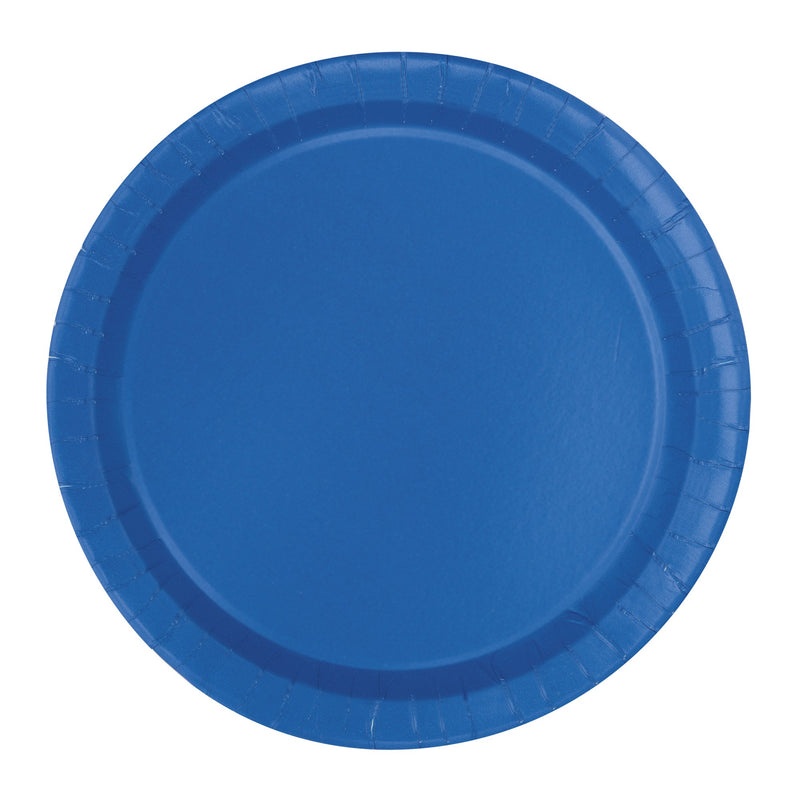 PAPER PLATES - ROYAL BLUE - PACK OF 16