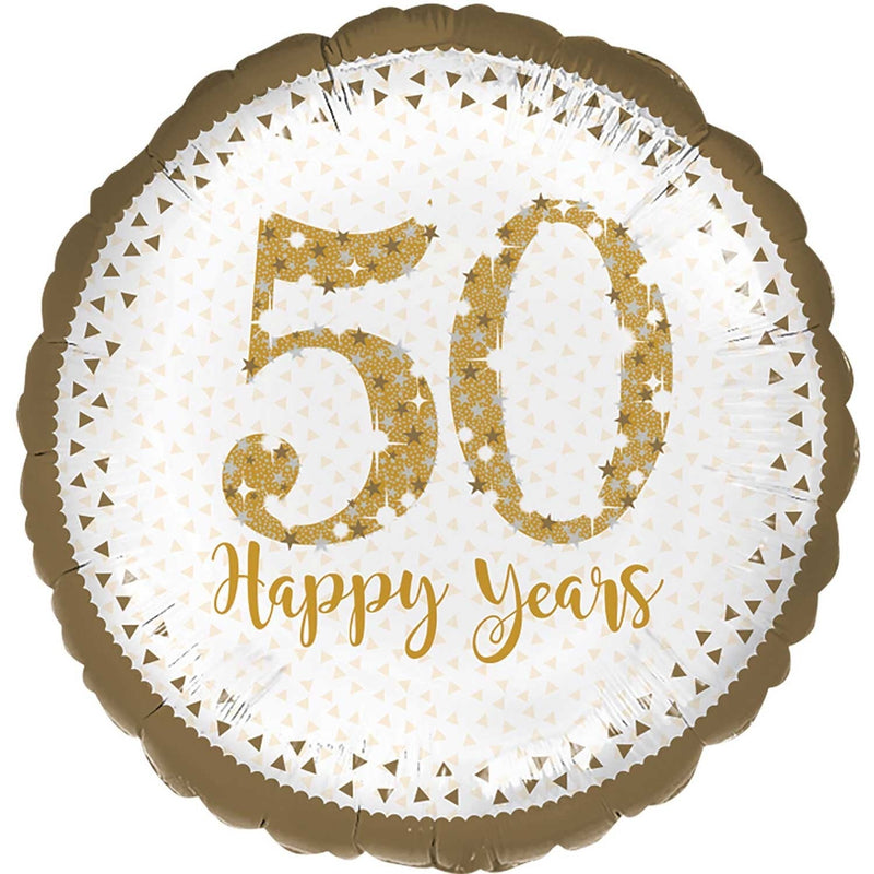 18" FOIL - SPARKLING GOLDEN ANNIVERSARY