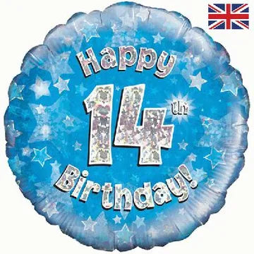18" FOIL - HAPPY 14th BIRTHDAY! - BLUE
