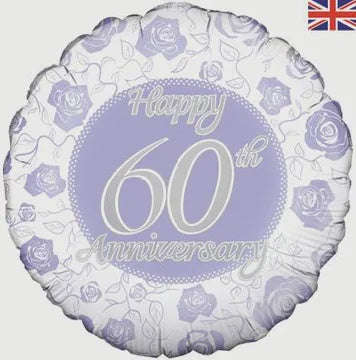 18" FOIL - HAPPY 60TH ANNIVERSARY