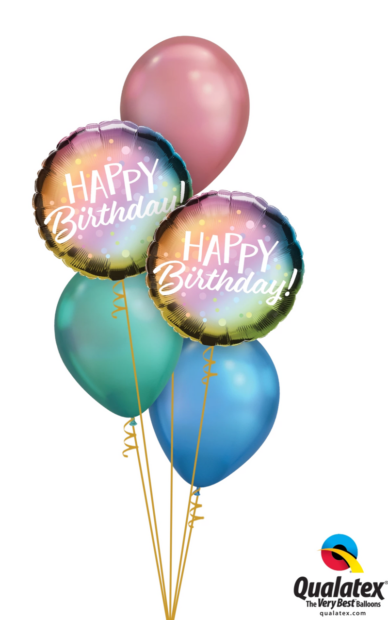 BIRTHDAY BUNDLE - HAPPY BIRTHDAY - RAINBOW OMBRE STYLE 2-BIRTHDAY PACKAGE-Partica Party