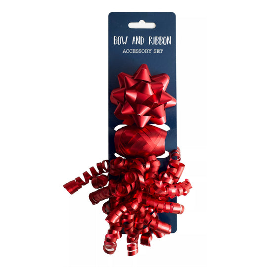 BOW & RIBBON SET - RED