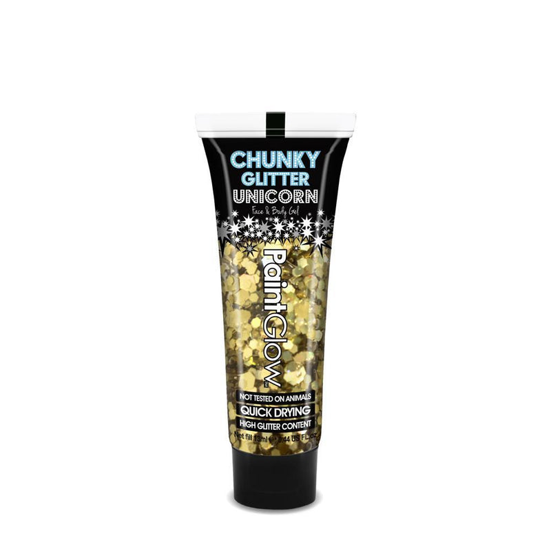 CHUNKY GLITTER FACE & BODY GEL - GOLD DIGGER-GLITTER-Partica Party