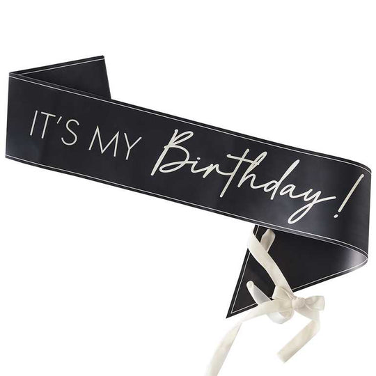 SASH - IT'S MY BIRTHDAY - NUDE & BLACK