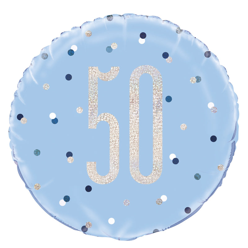 18" FOIL - 50th - BLUE