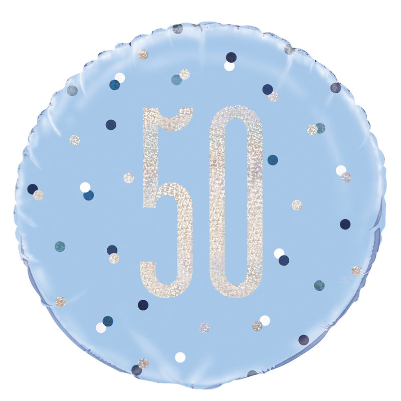18" FOIL - 50th - BLUE