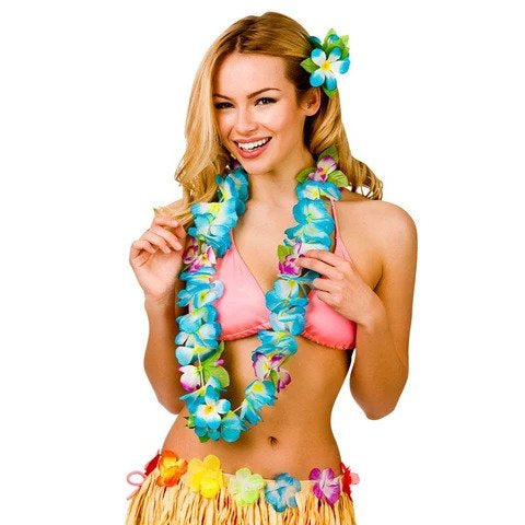 HAWAIIAN LEI - BLUE ORCHID - 8.5CM