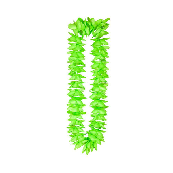 DELUXE SATIN LEI - GREEN-Hawaiian-Partica Party