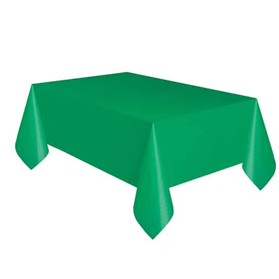 TABLECOVER - EMERALD GREEN - PLASTIC RECTANGLE