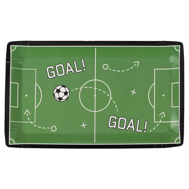 PLATES - FOOTBALL PITCH - PACK OF 8