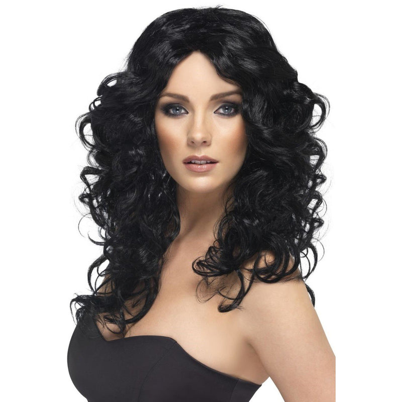GLAMOUR WIG - BLACK-glamour wig-Partica Party