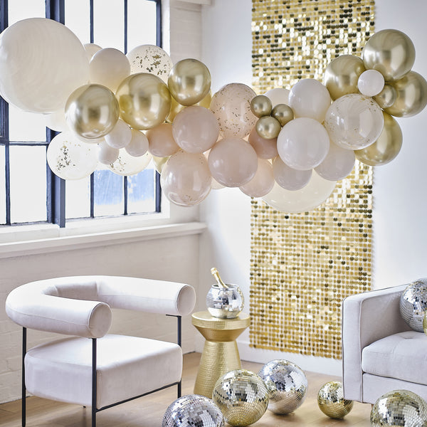 BALLOON ARCH KIT - NEUTRAL & GOLD - 60