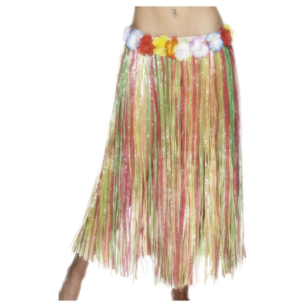 HAWAIIAN HULA SKIRT - MULTI-COLOURED - ADULT-Hawaiian-Partica Party