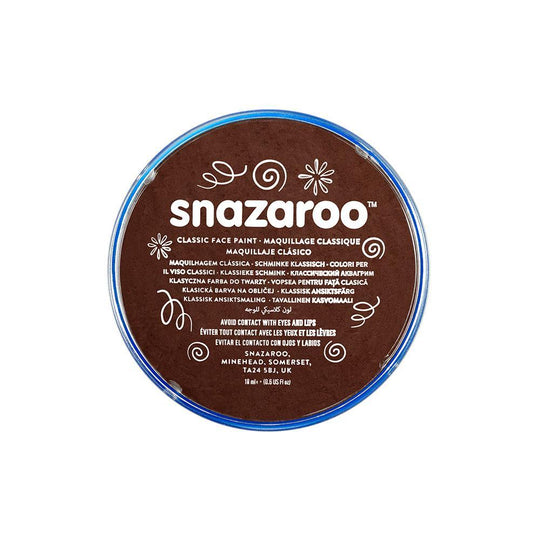 SNAZAROO FACE PAINT - DARK BROWN - 18ML